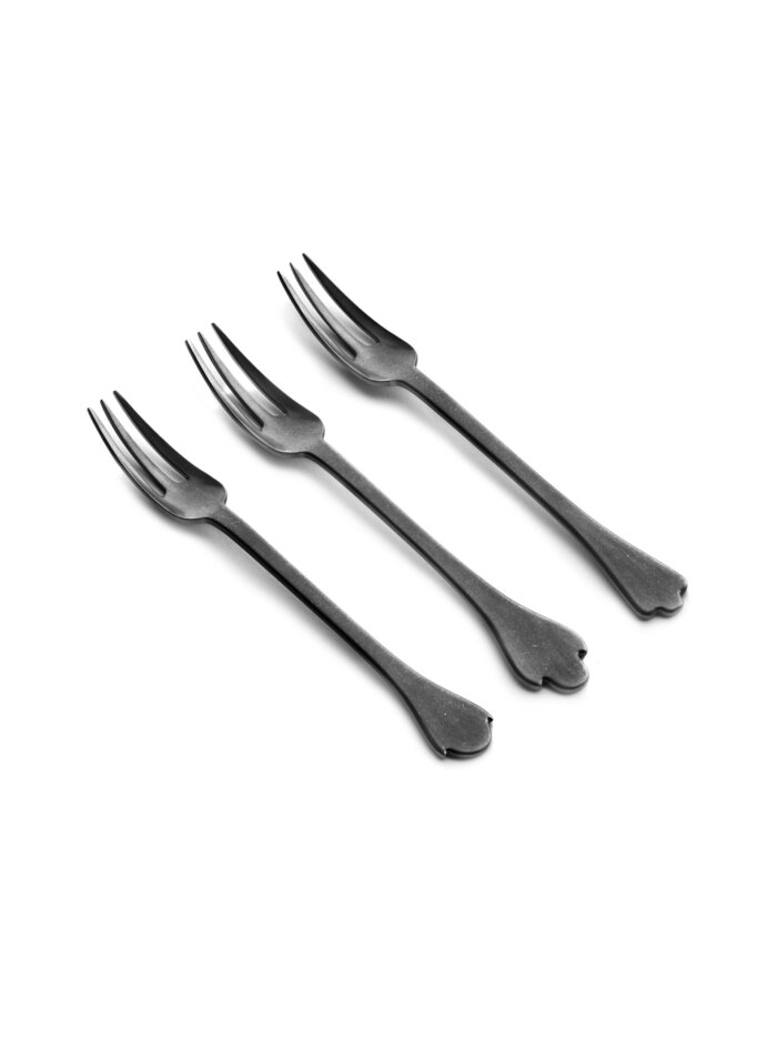 DESSERT FORK MERCI MIX 4-5-6 ANTHRACITE STONE WASH ASS/3