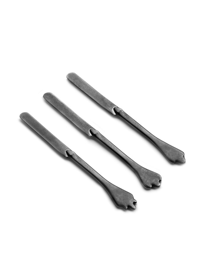 DESSERT KNIFE MERCI MIX 1-2-3 ANTHRACITE STONE WASH ASS/3