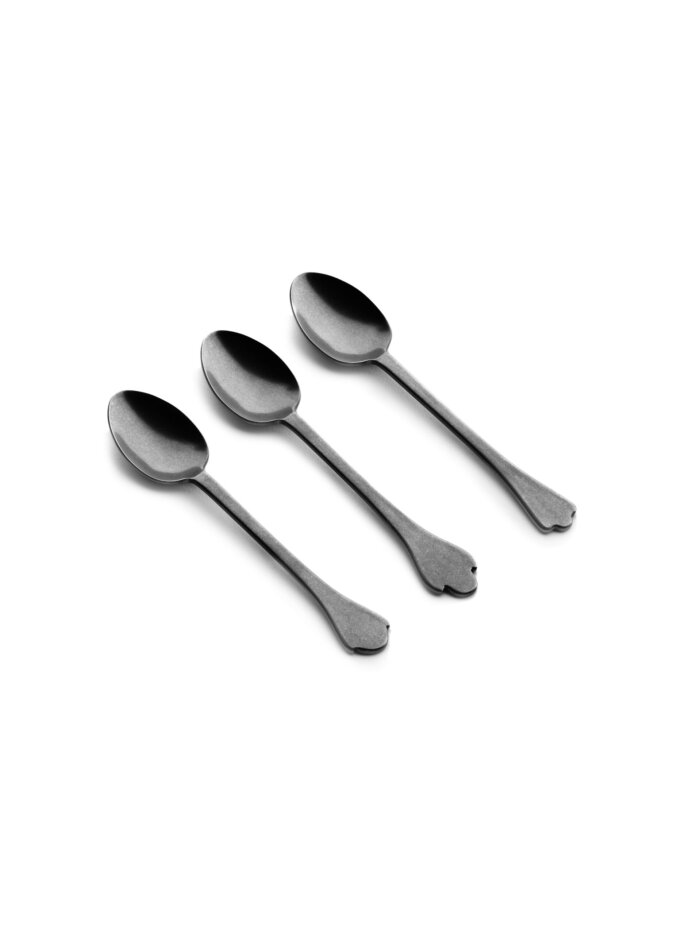COFFEE SPOON MERCI MIX 4-5-6 ANTHRACITE STONE WASH ASS/3