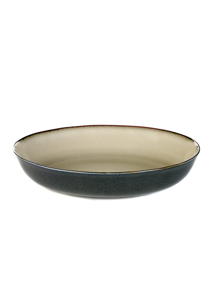 SOUP PLATE M D21 H4 MISTY GREY /  DARK BLUE