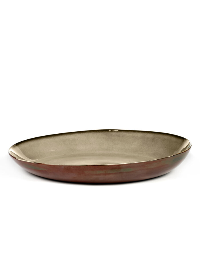 SERVING TRAY D35,5 H6 MISTY / RUST