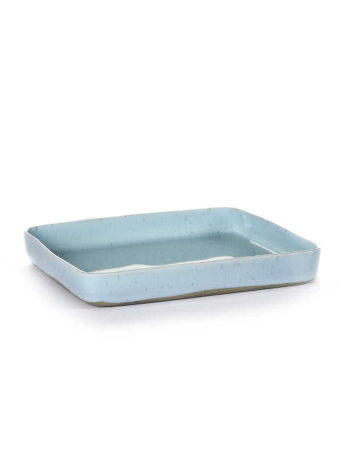 SQUARE PLATE 18X18 H2,4 CM LIGHT BLUE