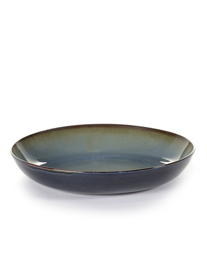 PASTA PLATE D23,5 H4,5 CM SMOKY BLUE/DARK BLUE