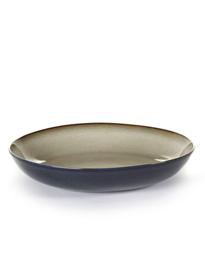 PASTA PLATE D23,5 H4,5 CM MISTY GREY/DARK BLUE