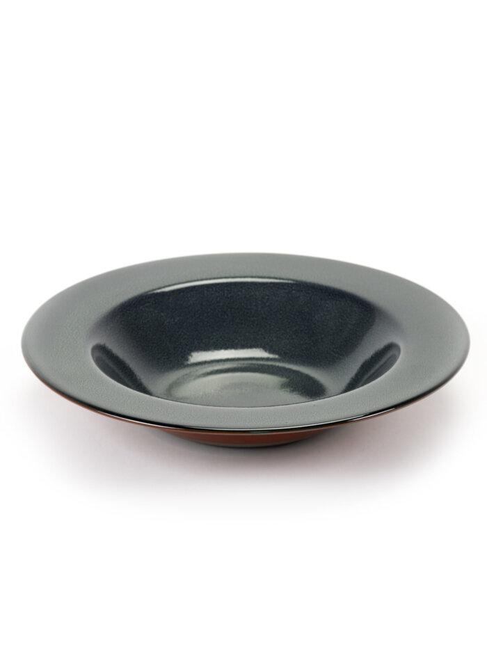 DEGUSTATION LARGE ROUND D27,3 H5,3 CM DARK BLUE/RUST