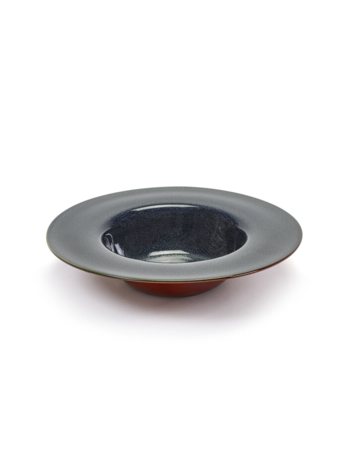 DEGUSTATION SMALL ROUND D21,3 H5 CM DARK BLUE/RUST