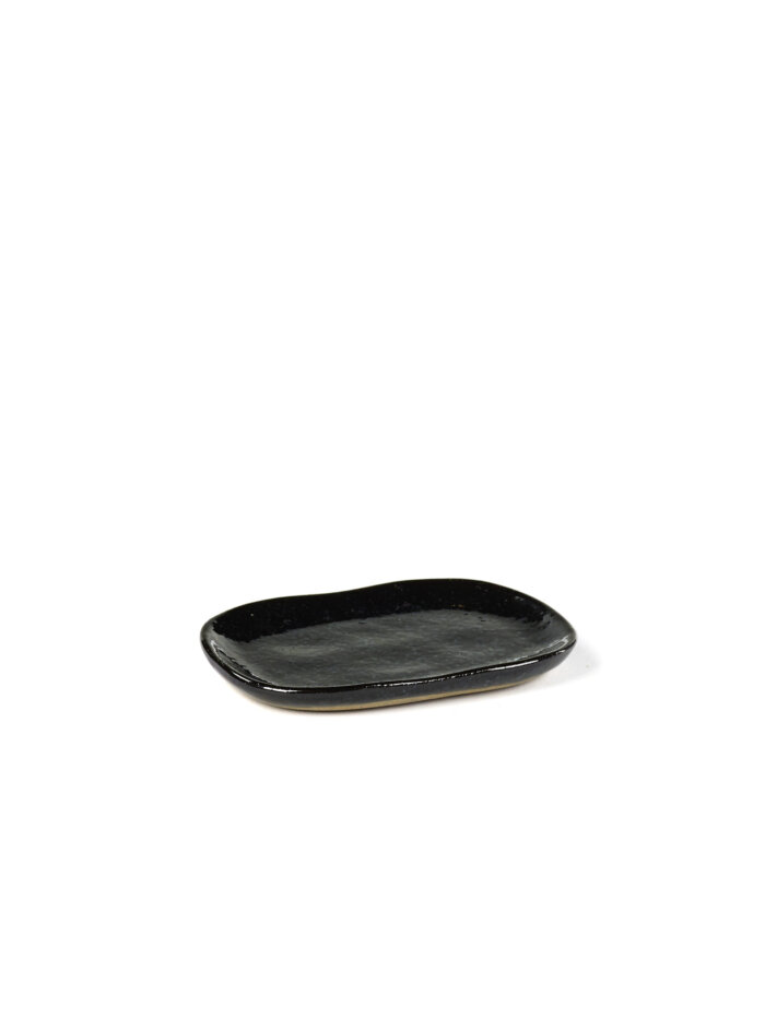 PLATE RECTANGULAR MERCI N°4  S 9,8x6,5 H0,7 DARK BLUE