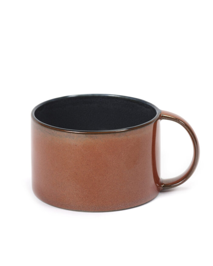 COFFEE CUP D8 H5,1 DARK BLUE/RUST