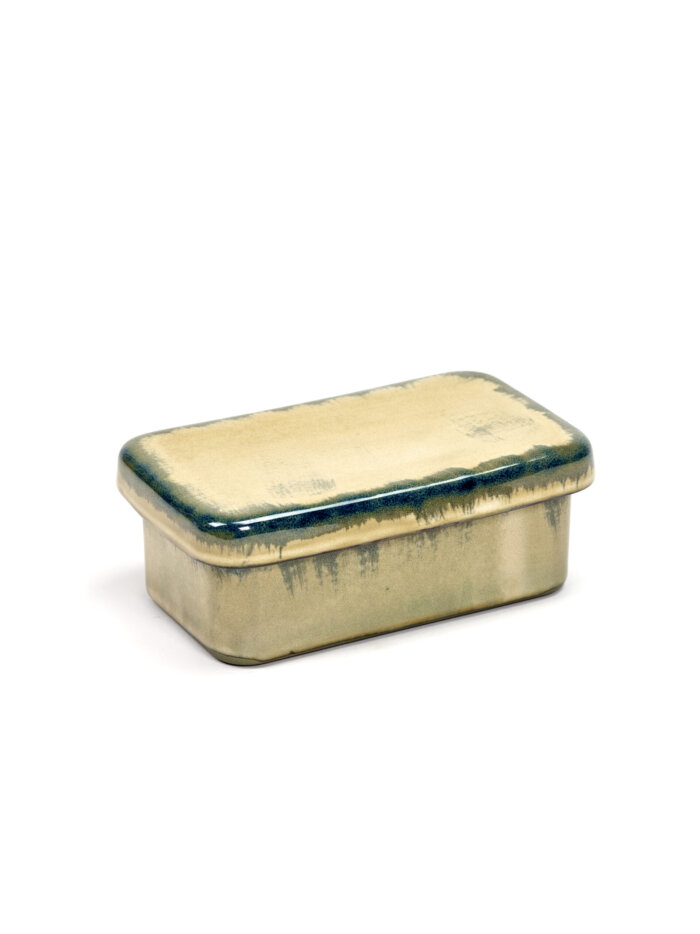 BUTTER DISH RECTANGULAR MISTY GREY 14X8 H5