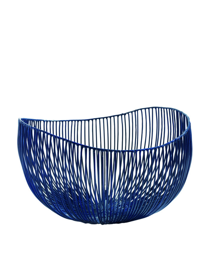 WIRE BASKET TALE  Ø29 H21 CM BLUE
