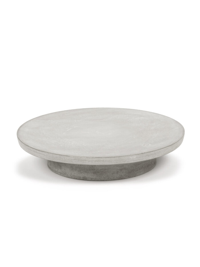 CAKE STAND SIMPLE PLATE L D33 x H33 x H8 GREY
