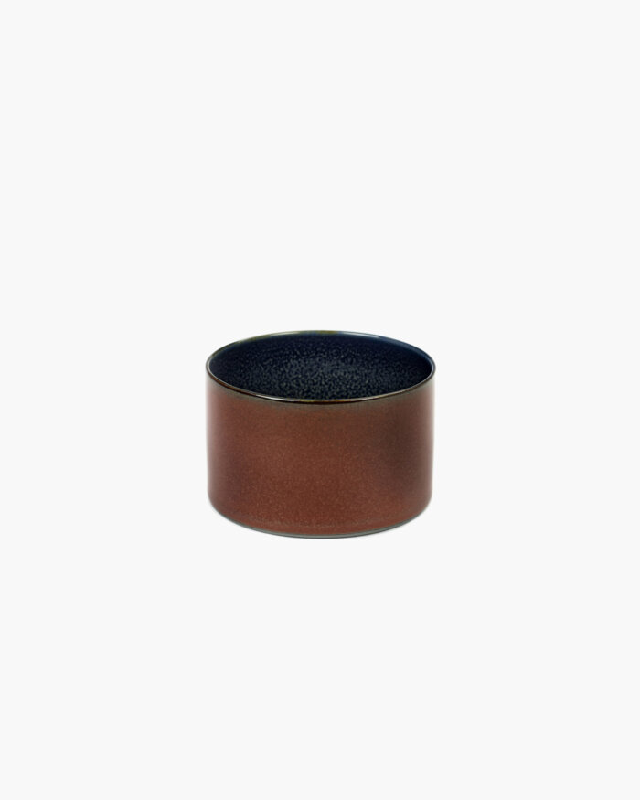 GOBLET CYLINDER LOW D7,5 H5 RUST/ DARK BLUE