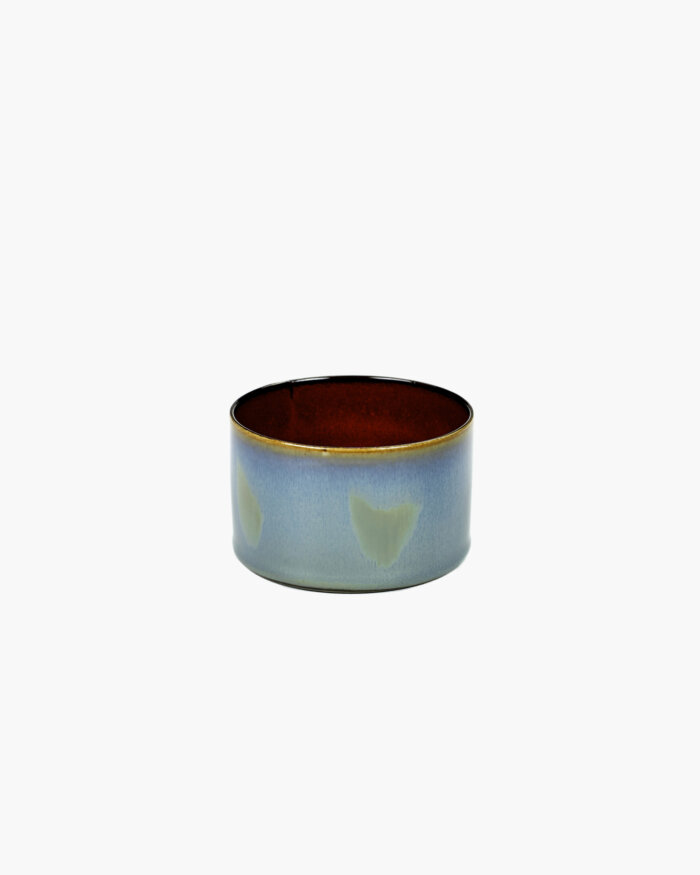 GOBLET CYLINDER LOW D7,5 H5 SMOKEY BLUE / RUST