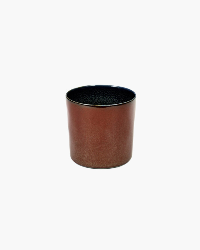 GOBLET CYLINDER HIGH D7,5 H7,5 RUST / DARK BLUE