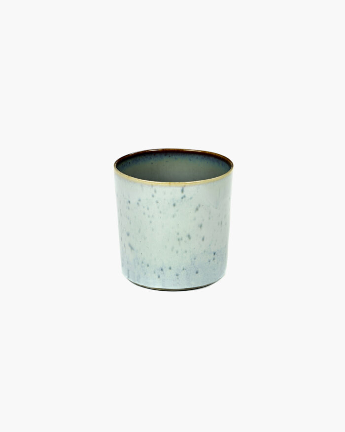 GOBLET CYLINDER HIGH D7,5 H7,5 LIGHT BLUE / SMOKEY BLUE