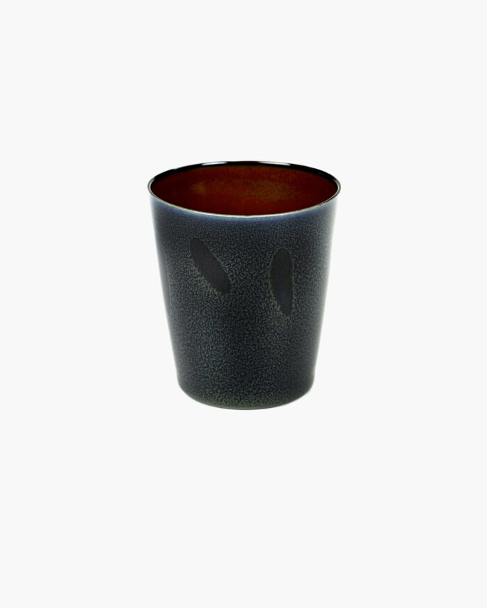 GOBLET CONIC M D8,5 H9,5 DARK BLUE / RUST