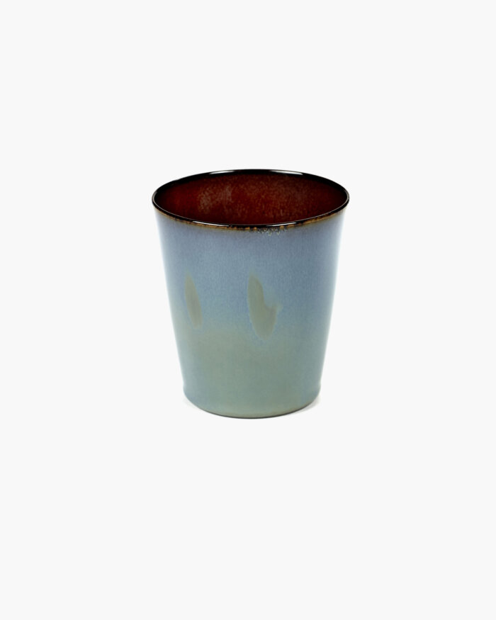 GOBLET CONIC M D8,5 H9,5 SMOKEY BLUE / RUST