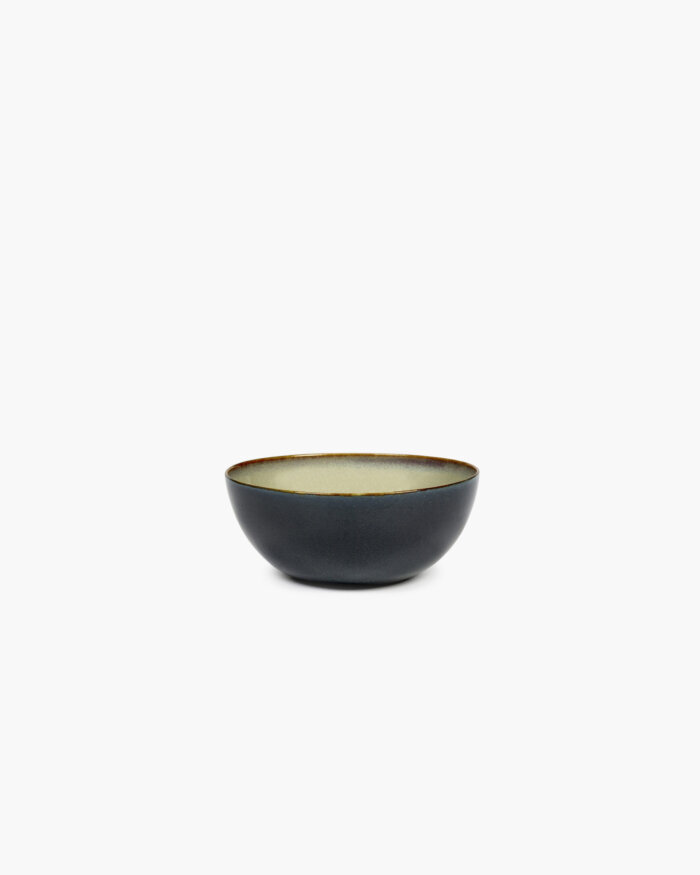 BOWL M D13,7 H6 MISTY GREY / DARK BLUE
