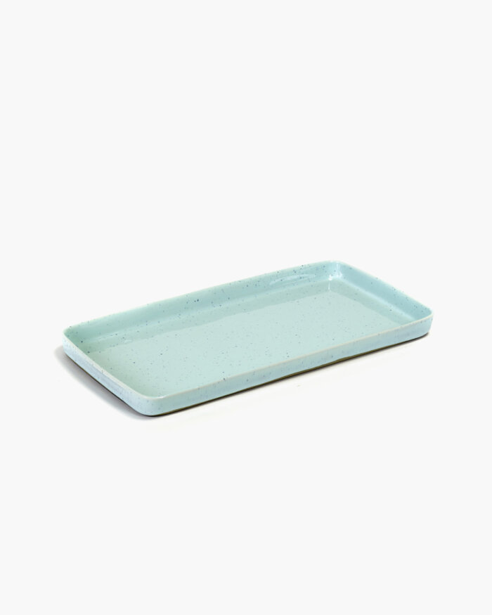 PLATE LARGE RECTANGULAR 37,3X18 H2,4 CM LIGHT BLUE