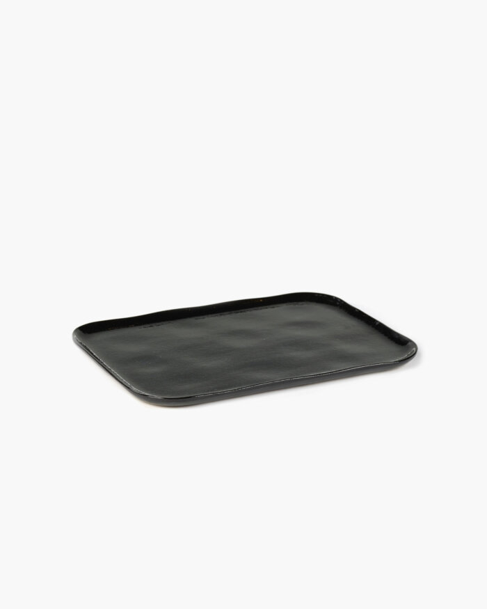 PLATE RECTANGULAR MERCI N°1 XL 32x23 H1,4 DARK BLUE