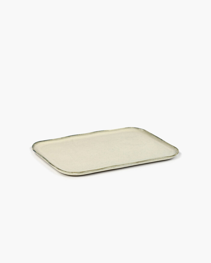 PLATE RECTANGULAR MERCI N°1 XL 32x23 H1,4 OFF WHITE