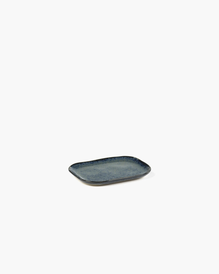 PLATE RECTANGULAR MERCI N°3 M 14,5x10,5 H1,4 BLUE/GREY