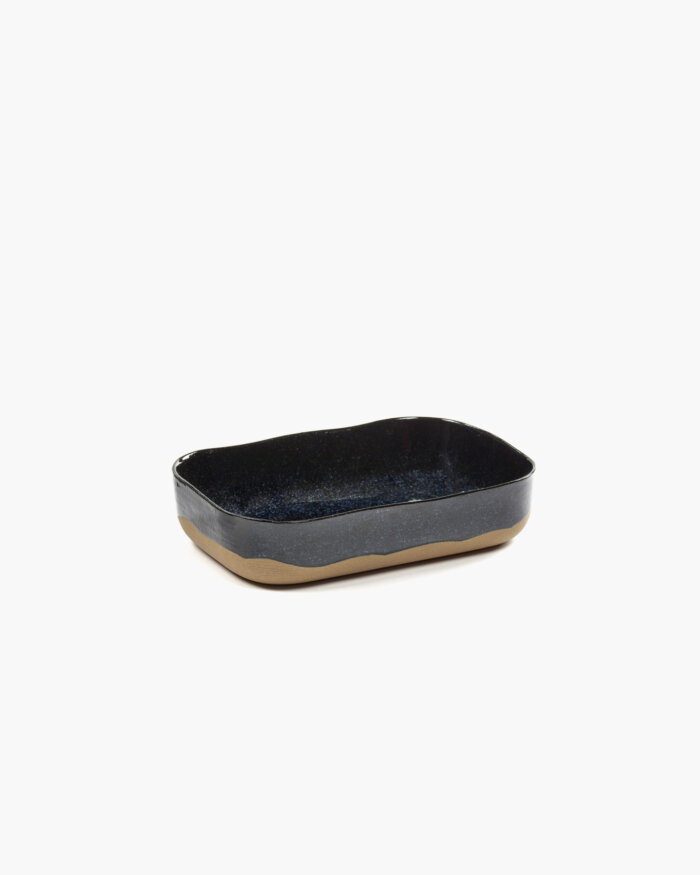 EXTRA DEEP PLATE MERCI N°5  L 23x15 H5 DARK BLUE