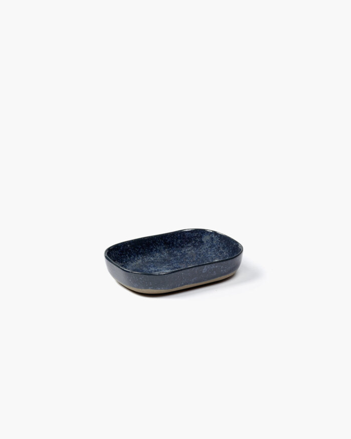 DEEP PLATE MERCI N°7  M 14,5x10,5 H3 BLUE/GREY
