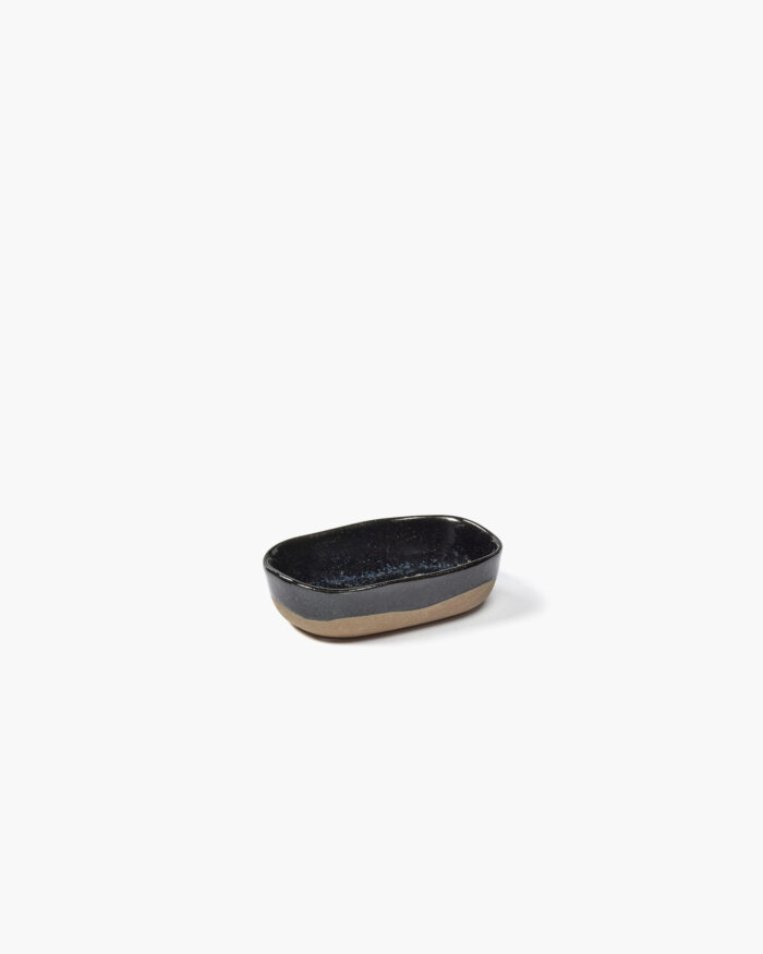 DEEP PLATE MERCI N°8  S 9,8x6,5 H2,5 DARK BLUE