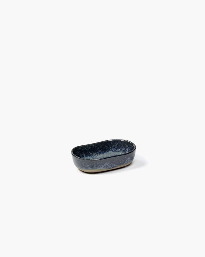 DEEP PLATE MERCI N°8  S 9,8x6,5 H2,5 BLUE/GREY