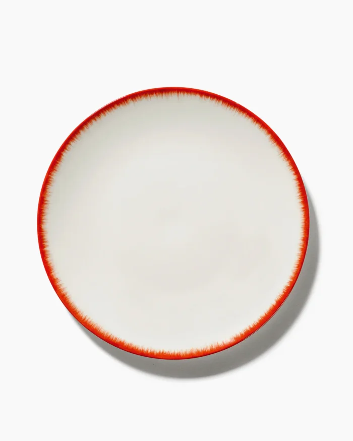 PLATE D28 CM DÉ OFF-WHITE/RED VAR 2