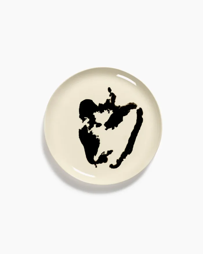 PLATE FEAST L L26,5 x W26,5 x H2 CM WHITE PEPPER BLACK
