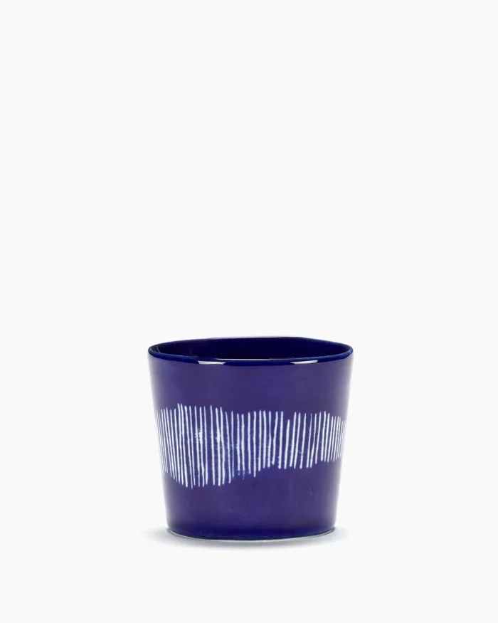 ESPRESSO CUP FEAST 15 CL LAPIS LAZULI SWIRL-STRIPES WHITE