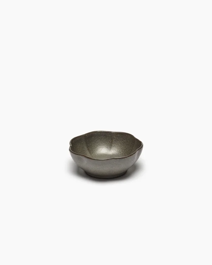 BOWL RIBBED INKU L L13 x W13 x H5 CM GREEN