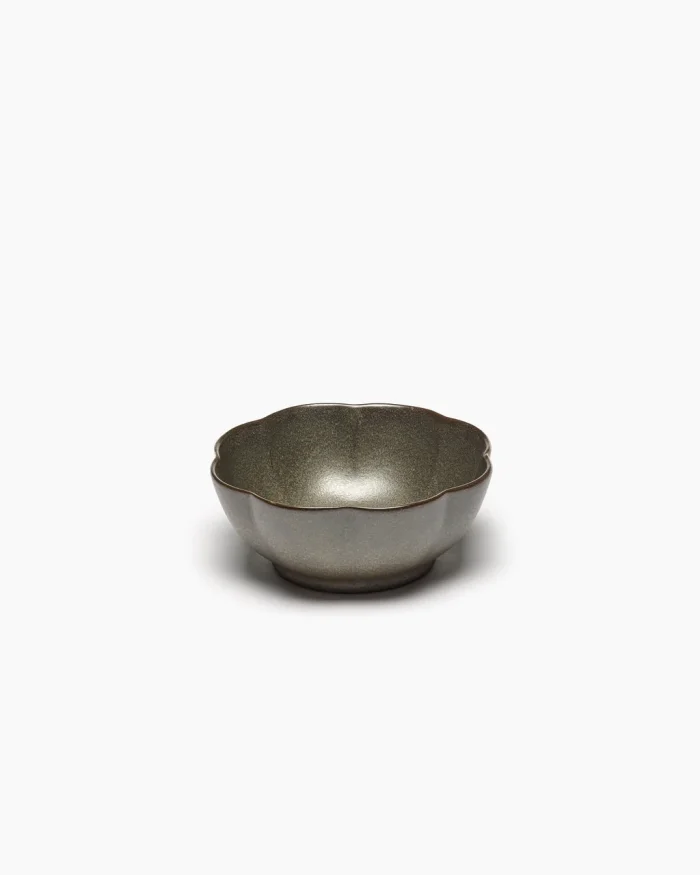 BOWL RIBBED INKU XL L15 x W15 x H6 CM GREEN