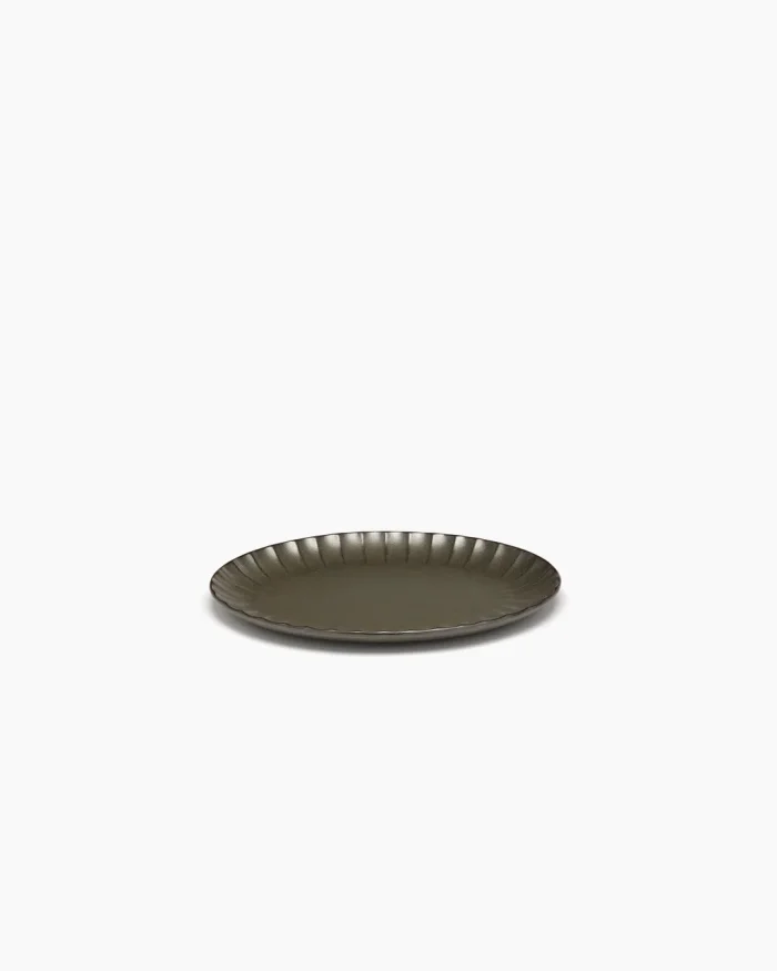 PLATE OVAL INKU S L25 x W17,5 x H1,7 CM GREEN