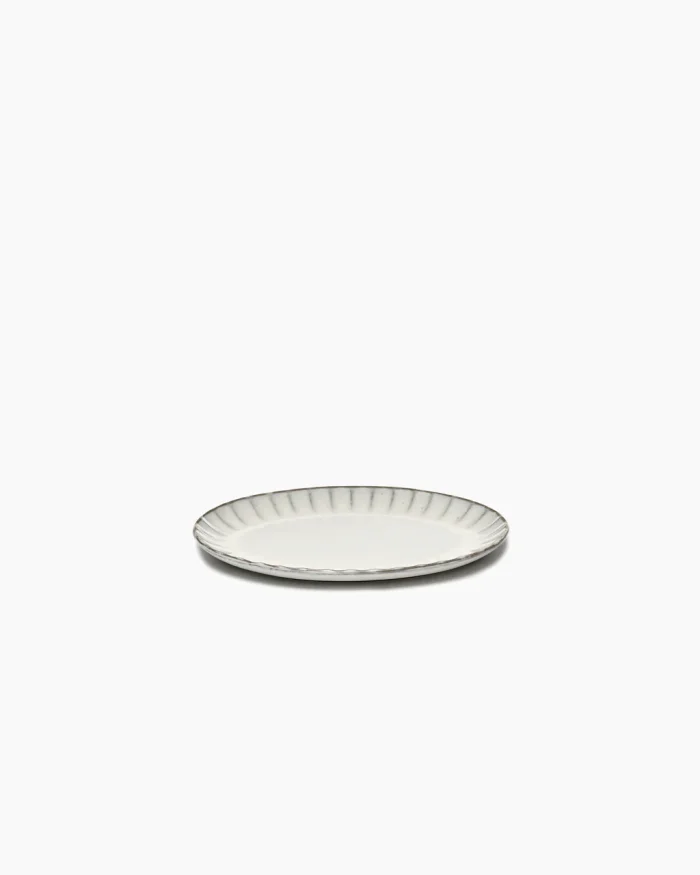 PLATE OVAL INKU S L25 x W17,5 x H1,7 CM WHITE