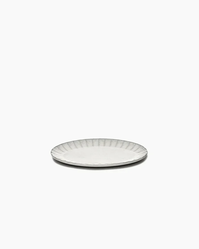 PLATE OVAL INKU L L30 x W21 x H1,7 CM WHITE