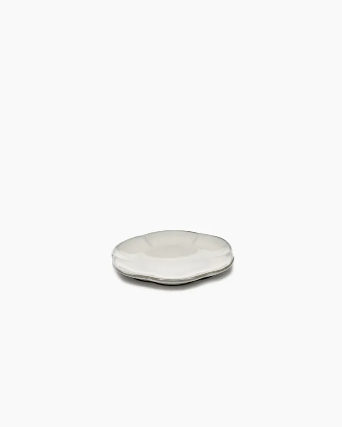 PLATE RIBBED INKU M L13,9 x W13,9 x H1,3 CM WHITE