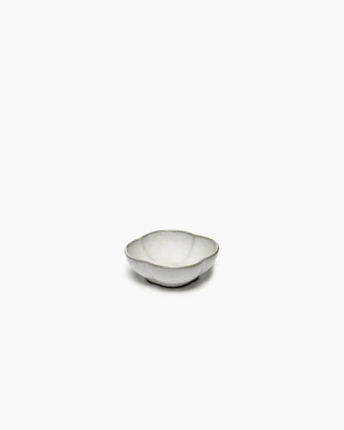 BOWL RIBBED INKU S L9 x W9 x H3 CM WHITE