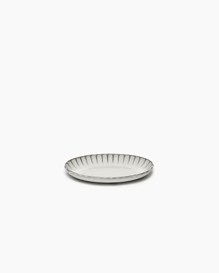 SERVING BOWL OVAL INKU L22 x W15,4 x H2,7 CM WHITE