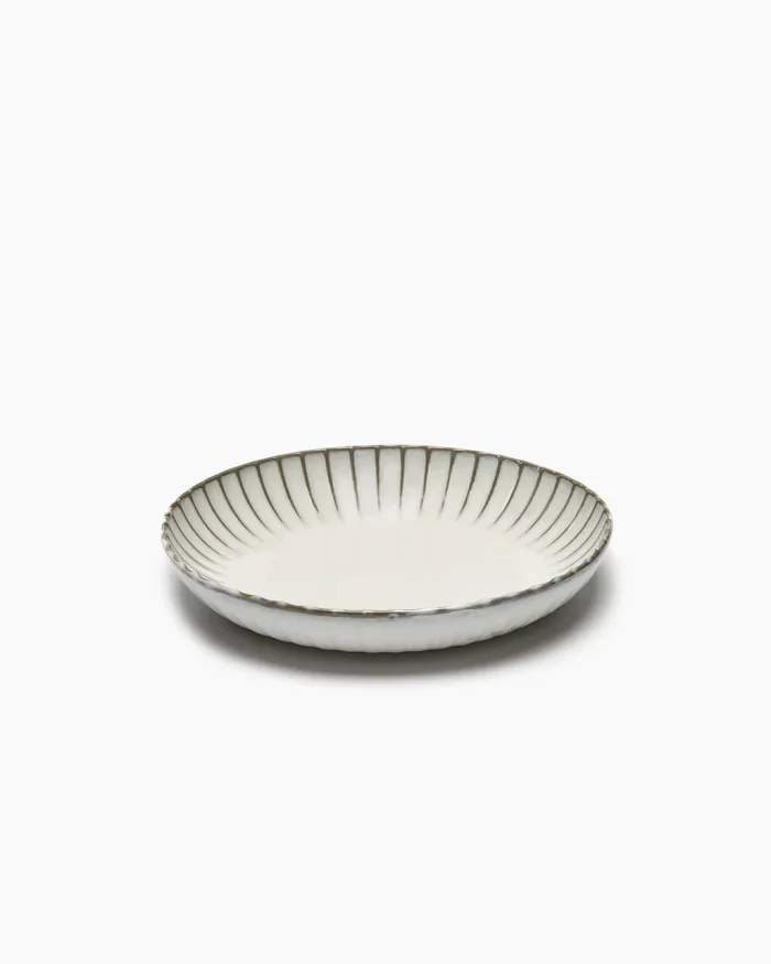 SERVING BOWL INKU S L27 x W27 x H5 CM WHITE