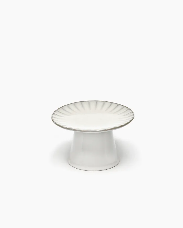 CAKE STAND INKU S L15 x W15 x H9 CM WHITE