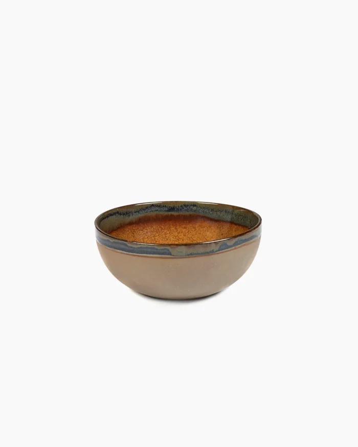 BOWL M SURFACE D19 H8 RUSTY BROWN