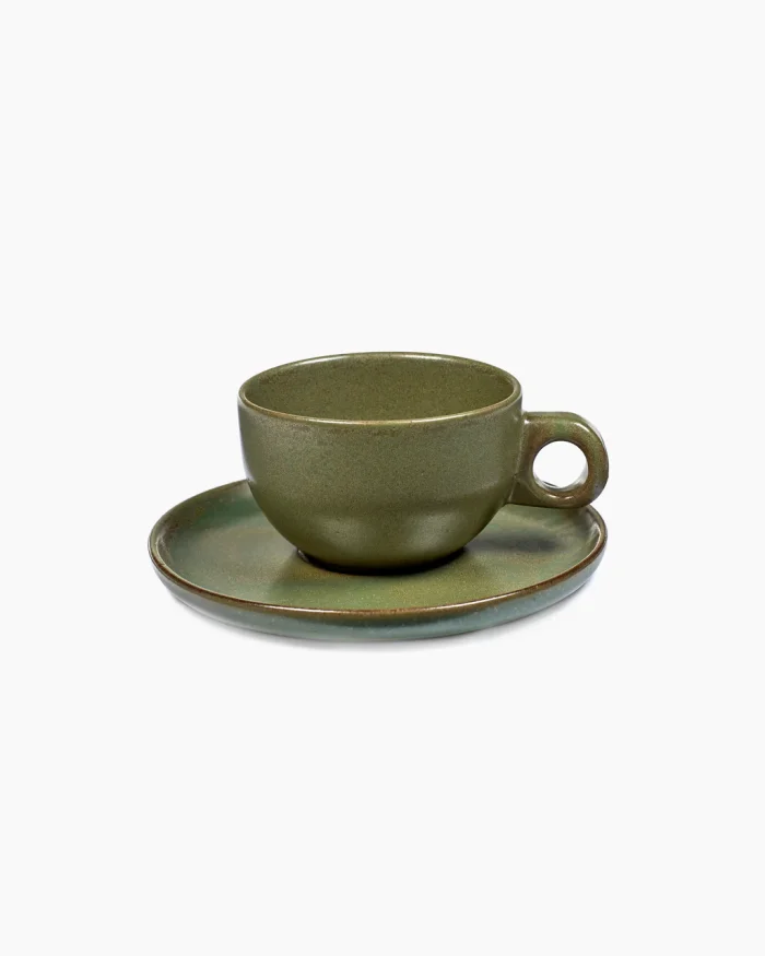 CAPPUCCINO CUP SURFACE D9.5H7 WITH UNDER PLATE D16 CAMOGREE