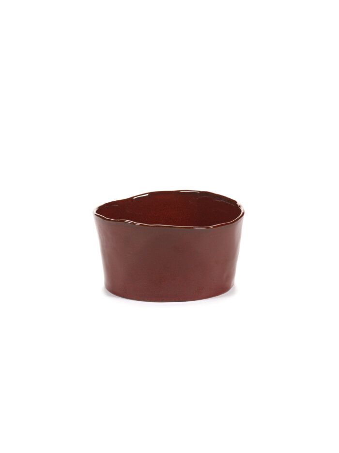 HIGH BOWL STRAIGHT VENETIAN RED LA MÈRE L 18 W 18 H 9.5 CM