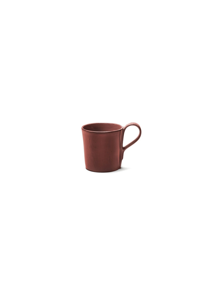 COFFEE CUP HANDLE VENETIAN RED LA MÈRE L 10 W 7 H 6.5 CM