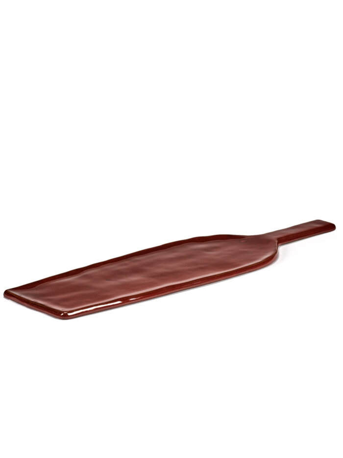 SERVING PLATE RECT. VENETIAN RED LA MÈRE L 46 W 13 H 1.5 CM