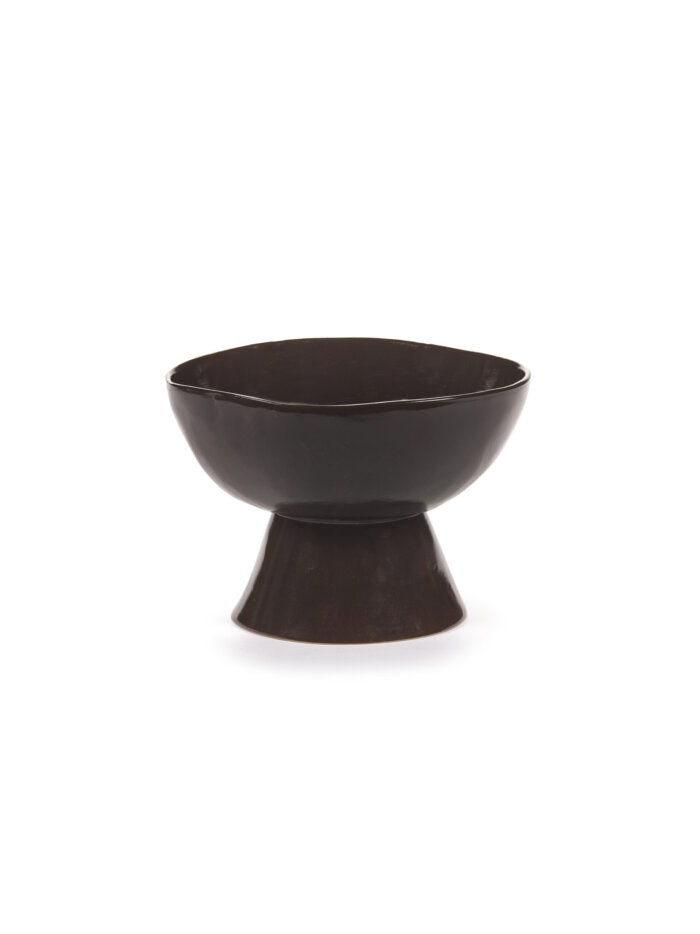 HIGH BOWL LARGE FOOT EBONY LA MÈRE L 20.5 W 20.5 H 14.5 CM