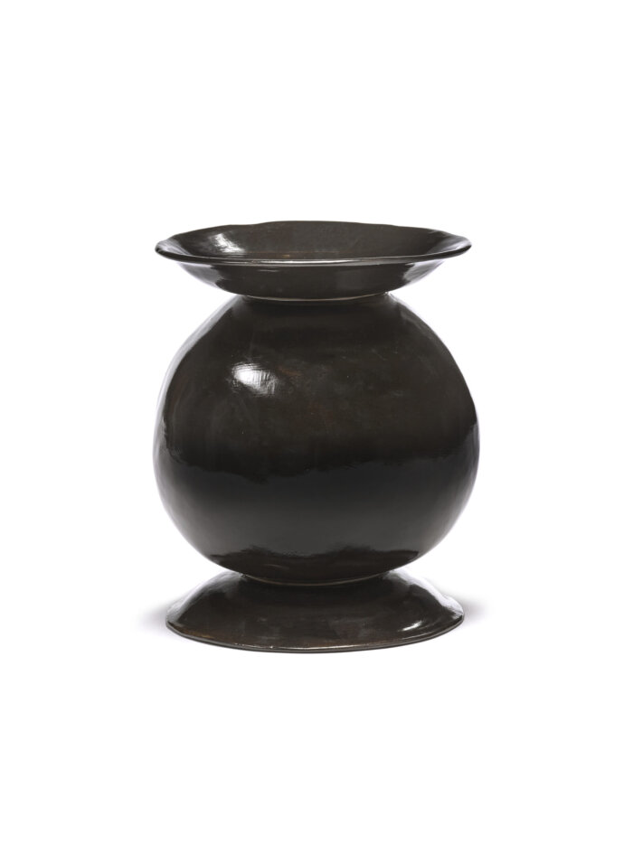 VASE EBONY LA MÈRE L 20 W 20 H 24.5 CM